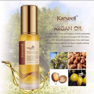 Aceite de argán Karsell- Tratamiento Para Cabello Seco Y Dañado 3en1